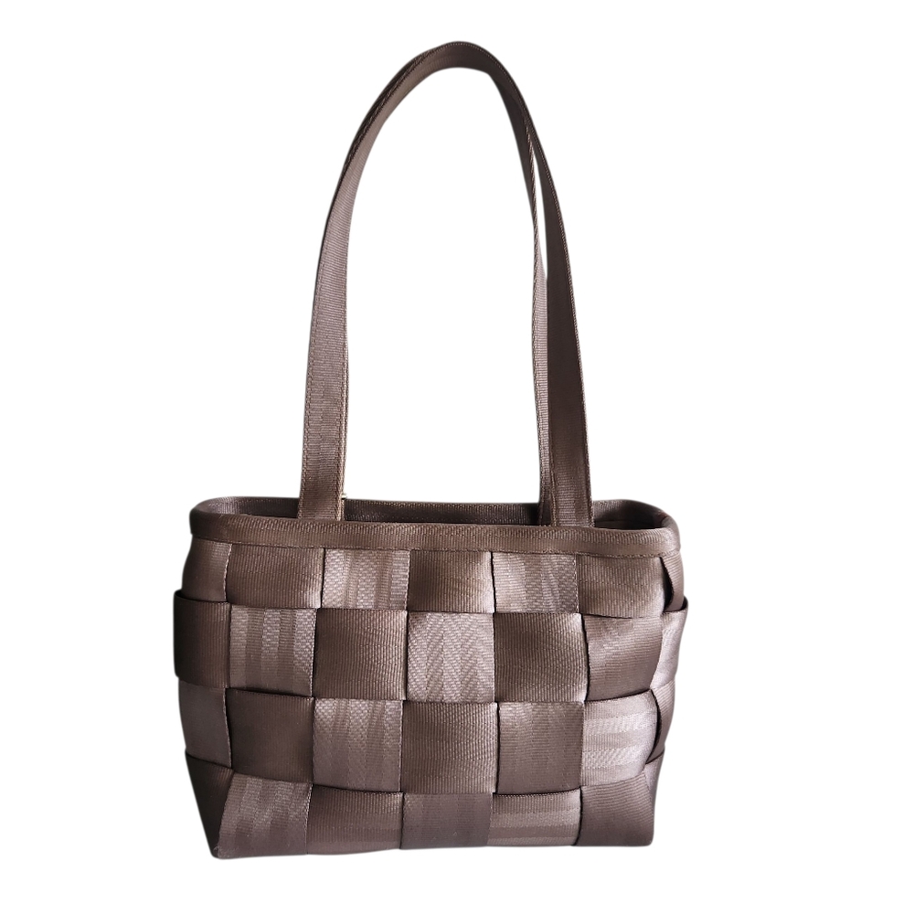 Harveys Seatbelt Bag Mushroom Brown Woven Shoulder Handbag - Picture 5 of 16